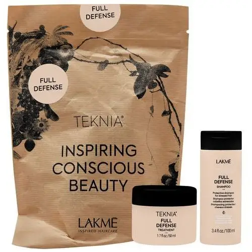 Lakme teknia full defense pack - regenerujący zestaw do włosów maska 50ml + szampon 100ml