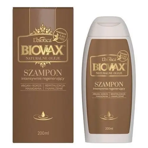 Biovax szampon argan makadamia kokos 200ml L`biotica