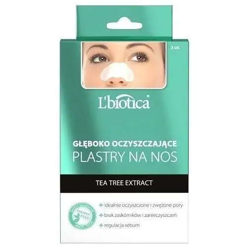 L`biotica L'biotica plastry na nos głęboko oczyszczające z tea tree extract x 3 sztuki