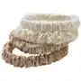 Lenoites Mulberry Silk Skinny Scrunchies, White, Cream White, Beige, Light Brown Sklep