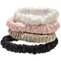 Lenoites mulberry silk skinny scrunchies, white, pink, beige, black Sklep