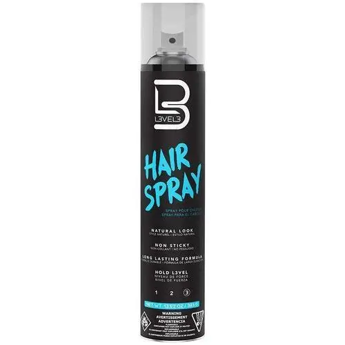 L3vel3 hair spray - mocno utrwalający lakier do stylizacji włosów, 400ml Level3