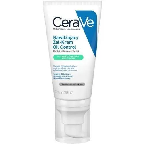 CERAVE Nawilżający żel-krem Oil Control dla skóry mieszanej i tłustej 52ml