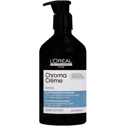 Chroma creme shampoo blue dyes – szampon do włosów farbowanych jasnobrązowych, 500ml Loreal