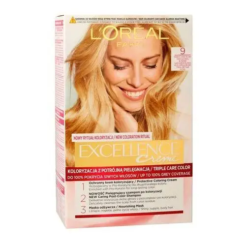 Excellence Creme farba do włosów 9 Bardzo jasny blond - L'Oreal Paris, 0258890