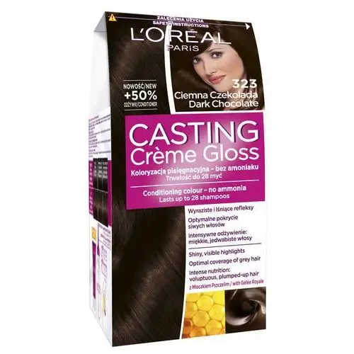 Loreal Farba do włosów l'oréal paris casting crème gloss 323 ciemna czekolada