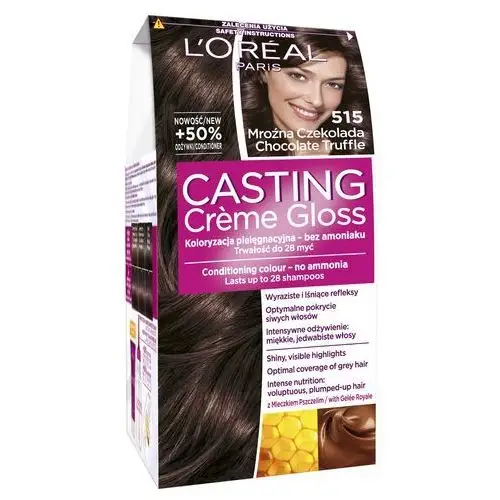 Farba do włosów L'Oréal Paris Casting Crème Gloss 515 Mroźna Czekolada, kolor czekolada