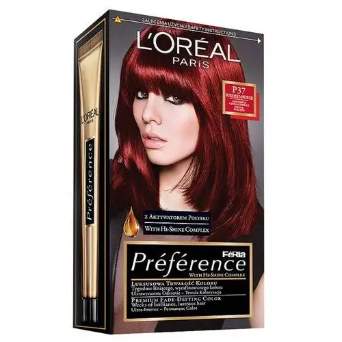 Feria Preference farba do włosów P37 Pure Plum Power Intensywna ciemna czerwień - L'Oreal Paris