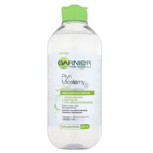 GARNIER 400ml Płyn micelarny 3w1 skóra normalna i mieszana