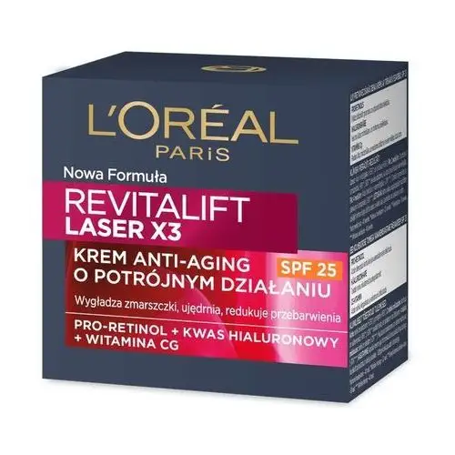 Loreal Krem Revitalift Laser X3 z Filtrem Spf 25