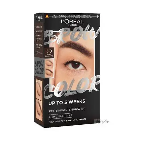 L'oreal L'oréal - brow color - semi-permanent eyebrow tint - zestaw do koloryzacji brwi - 3.0 dark brunette