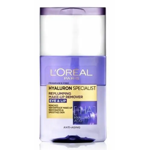 L´oréal L'oréal paris hyaluron specialist dwuetapowy płyn do demakijażu oczu i ust 125 ml