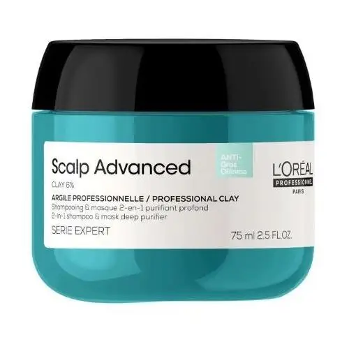 L`oreal L'oréal professionnel scalp advanced anti-oiliness maska oczyszczająca z glinką 2w1 do przetłuszczającej się skóry głowy 75ml