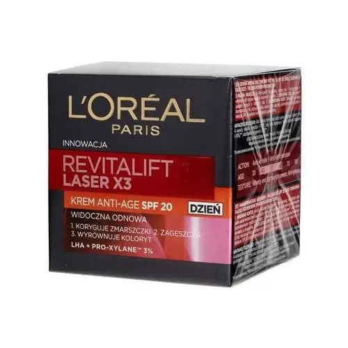 L'oreal L'oréal - revitalift laser x3 - krem anti-age spf 20 na dzień