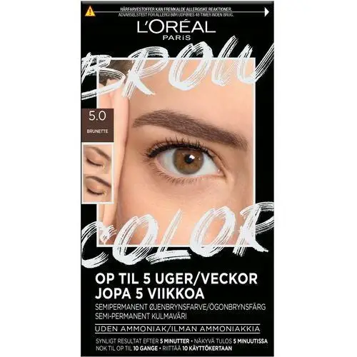 L'oréal paris brow color semi-permanent eyebrow color 5.0 brunett