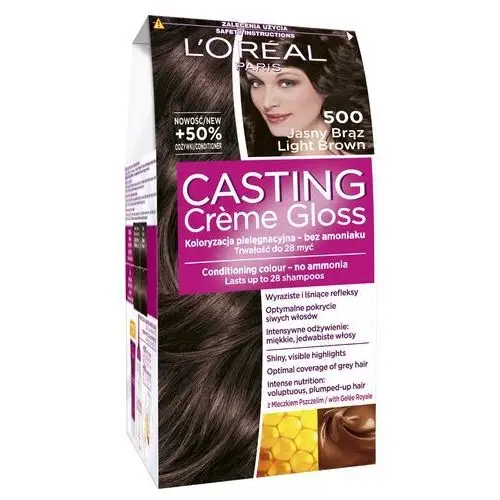Loreal paris casting creme gloss 500 jasny brąz farba do włosów