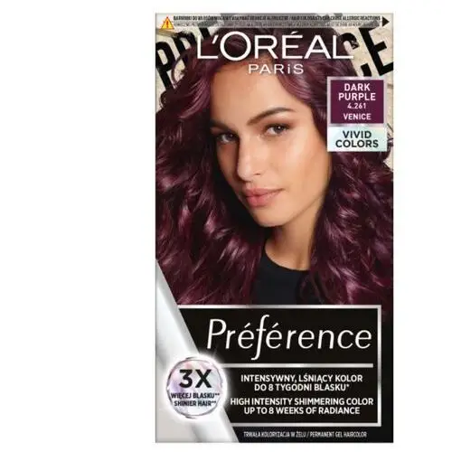 Preference Vivid Colors trwała farba do włosów 4.261 Dark Purple L'Oréal Paris