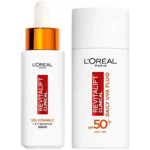 Revitalift clinical 12% vitamin c serum + l'oréal paris revitalift clinical daily moisturizing fluid spf50 L'oréal paris