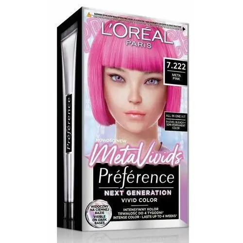 Loreal Preference MetaVivids Farba do włosów nr 7.222 Pink