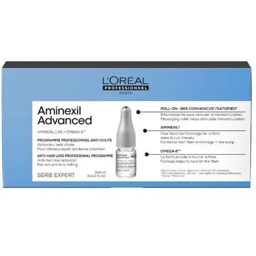 L'oréal professionnel Serie expert aminexil advanced zaawansowana kuracja przeciw wypadaniu włosów 10x6ml