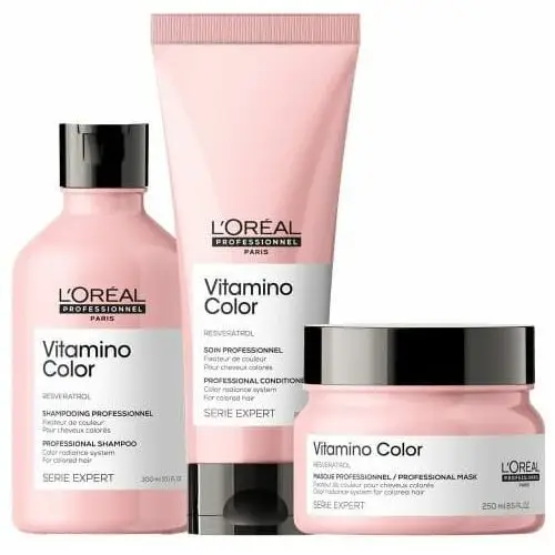 Zestaw pielęgnacji do włosów koloryzowanych i rozjaśnianych l'oreal professionnel vitamino color L`oreal