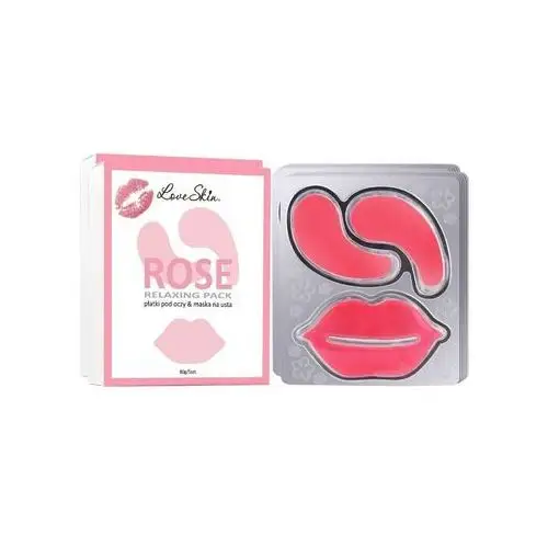 Love Skin - Rose Relaxing Pack, 5szt. - maseczka na usta/płatki pod oczy