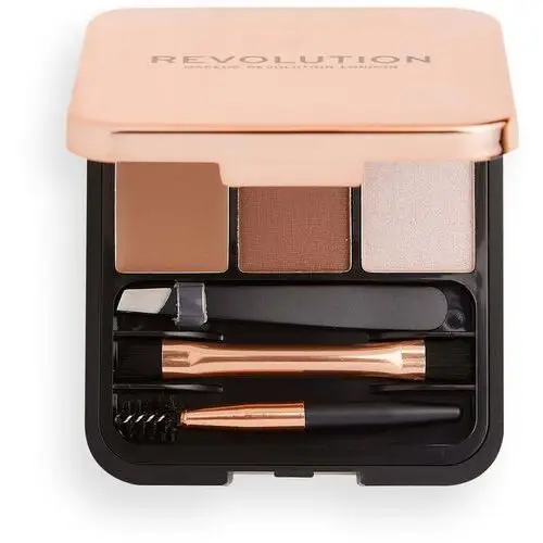 Makeup Revolution Zestaw do modelowania brwi Brow Sculpt Kit Brown