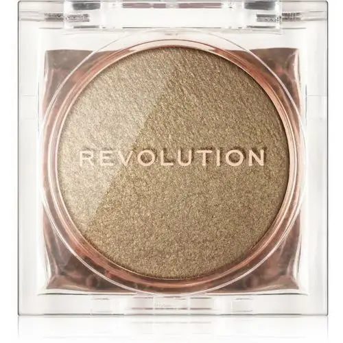 Makeup Revolution Beam Bright kompaktowy rozświetlacz pudrowy odcień Golden Gal 2,45 g