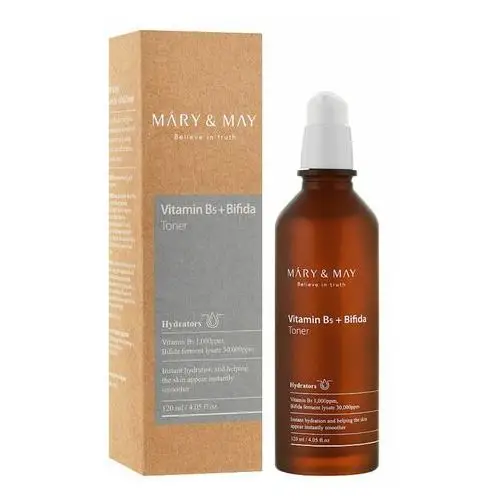 Mary&may - vitamine b5 + bifida toner, 120ml - rozświetlający tonik z pantenolem i witaminąc