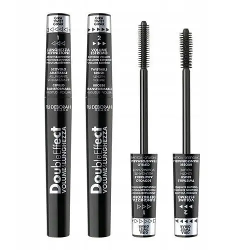 Maskara do rzęs Deborah Double Effect Volume Lunghezza Mascara Tusz do rzęs