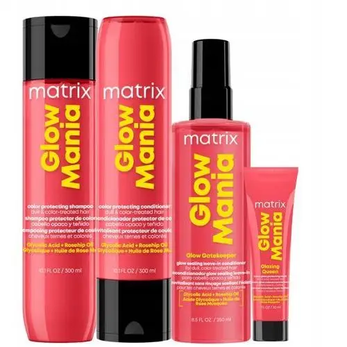 Matrix Glow Mania Szampon Odżywka Ułatwiająca Rozczesywanie Odżywka Spray