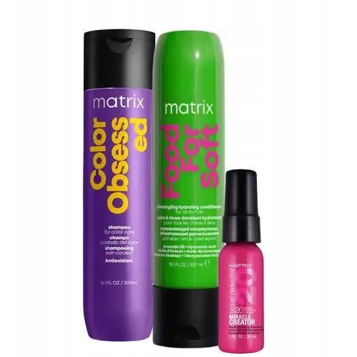 Matrix Zestaw Color Obsessed Food For Soft szampon odżywka 300ml