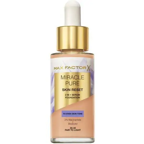 Max Factor Miracle Pure 2in1 Skin Reset Serum Foundation 30-40 Fa