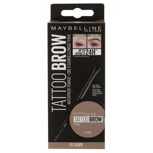 Maybelline brow tattoo lasting color pomade żel i pomada do brwi 4 g dla kobiet 01 taupe