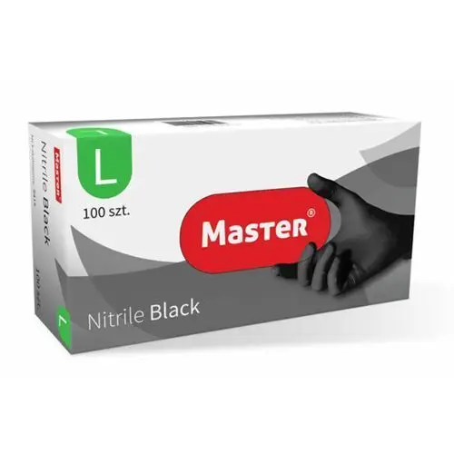 Master nitrile black rękawiczki nitrylowe l (czarne) Medasept