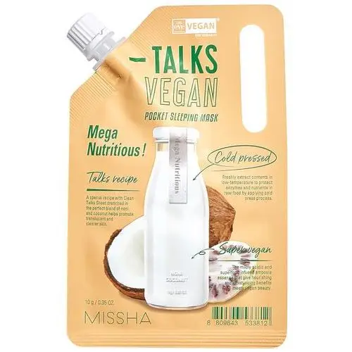 Maska odżywcza całonocna do twarzy Missha Talks Vegan,45