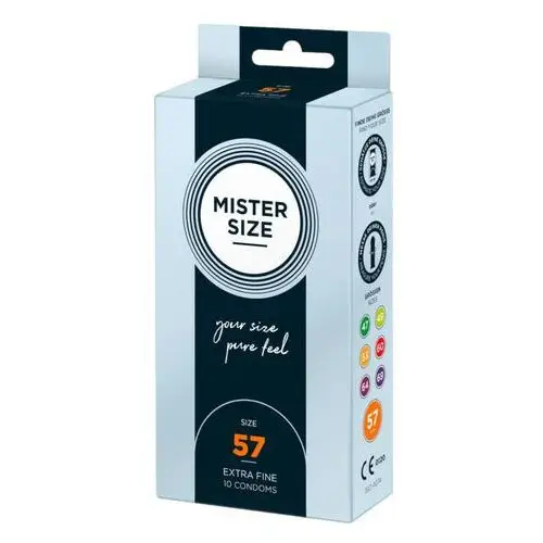 Cienka prezerwatywa Mister Size - 57 mm (10 sztuk)