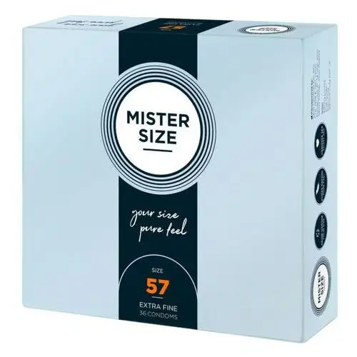 Cienka prezerwatywa Mister Size - 57 mm (36 sztuk)