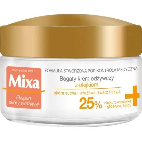 Mixa Krem z olejkiem do skóry wrażliwej i suchej 50 ml