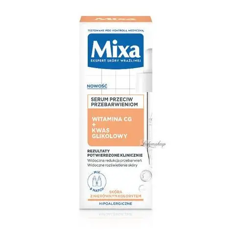 Mixa - serum do twarzy przeciw przebarwieniom - witamina cg + kwas glikolowy - 30 ml