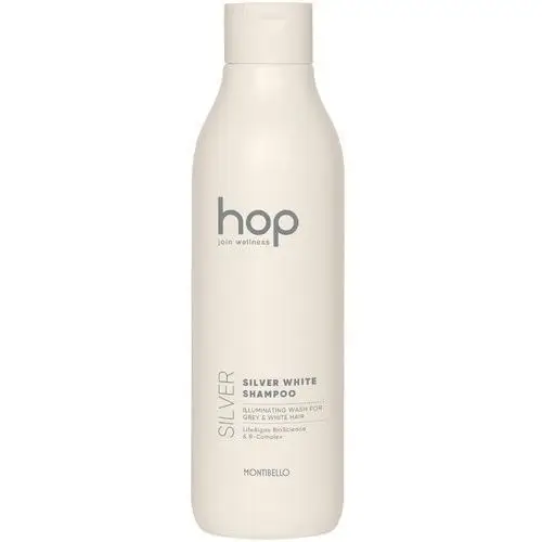 Hop silver white - szampon rozświetlający do włosów siwych, 1000ml Montibello