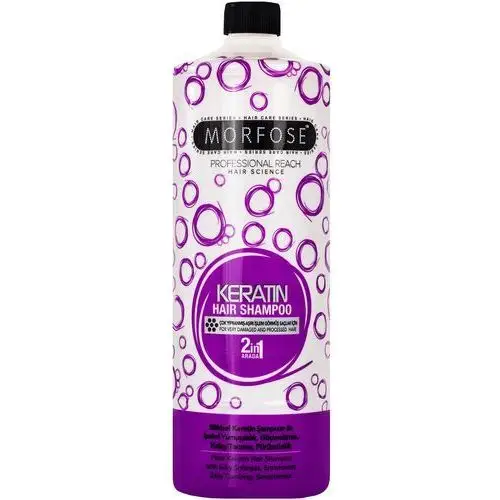 Keratin hair shampoo 2in1, 1000 ml. szampon do włosów zniszczonych Morfose