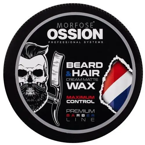 Morfose ossion beard&hair cream matte wax maximum control - matowy wosk do włosów i brody, 175ml