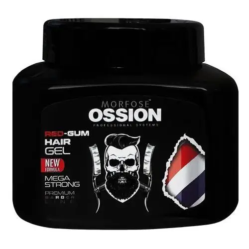 Ossion pb mega strong gel - bardzo mocny żel do stylizacji fryzur, 300ml Morfose