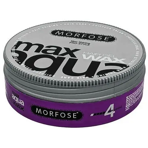 Wax aqua gel max - mocno nabłyszczający żel do stylizacji fryzur, 175ml Morfose