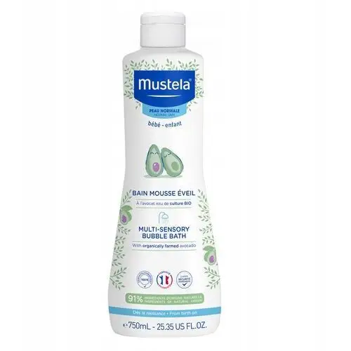 Mustela "Bąbelkowa kąpiel" 750 ml z organicznym awokado, do ciała i głowy