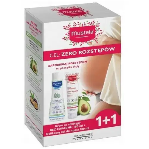 Mustela Maternite Krem rozstępy bez zapachu 150 ml Delikatny żel do mycia