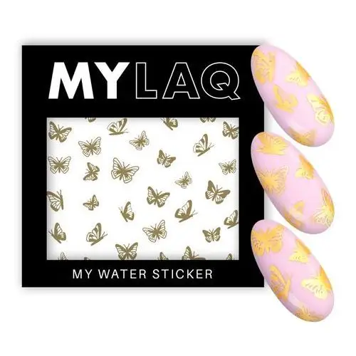 Mylaq Naklejki wodne gold butterfly sticker