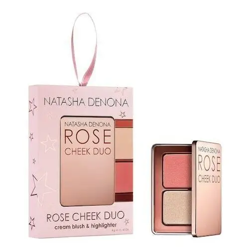 Natasha denona Mini rose cheek duo - ozdobny - kremowy róż do policzków i rozświetlacz