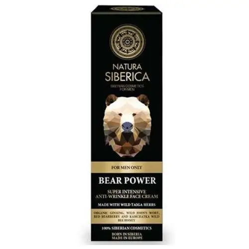 Naturalny przeciwzmarszczkowy krem do twarzy dla mężczyzn bear power 50 ml men Natura siberica